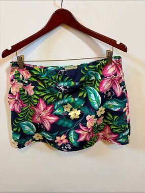 Tommy Bahama Navy Floral Tropical Print Golf Skort